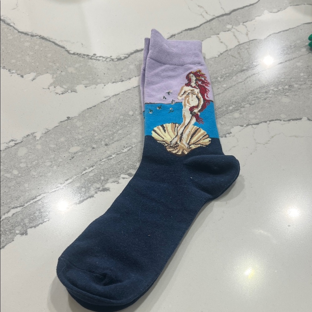 Artistic Blue and Purple Men's Socks